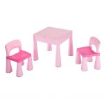Dětská sada stoleček a dvě židličky NEW BABY růžová 39259