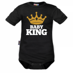 Body krátký rukáv Dejna Baby King - černé, vel. 68