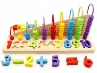 Eco toys Edukační dřevěná hračka, počítadlo + dřevěné kostky