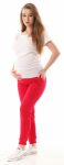 Těhotenské kalhoty/tepláky Gregx,  Vigo s kapsami - červené, vel. S