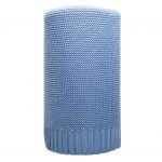 Bambusová pletená deka NEW BABY 100x80 cm modrá 40491