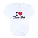 Body s potiskem New Baby I Love Mum and Dad 27180