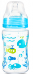 BabyOno Antikoliková lahvička se širokým hrdlem Baby Ono - modrá