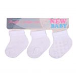 Kojenecké pruhované ponožky New Baby bílé - 3ks 23931