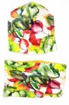 Bexa Jarní, podzimní dvouvrstvá čepice + komínek, Vegetables, vícebarevná, vel. 110