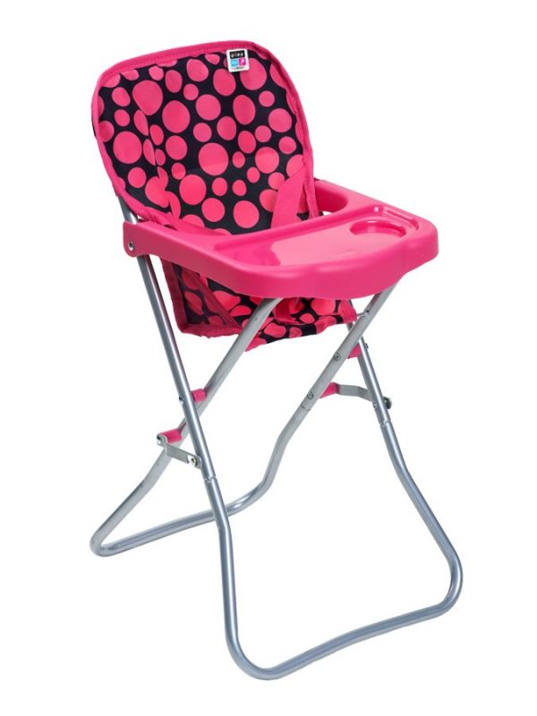 Jídelní židlička pro panenky PlayTo Dorotka růžová 22486