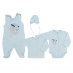 4-dílná kojenecká souprava Koala Moon modrá 40027
