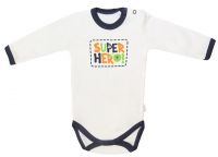 Mamatti Kojenecké body dlouhý rukáv, Hero - bílé, vel. 80
