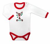 Mamatti Kojenecké body dlouhý rukáv, Vánoce, bílá