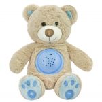 Plyšový usínáček medvídek s projektorem Baby Mix modrý 37213
