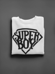KIDSBEE Super dětská klučičí mikina Super Boy - bílá