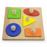 Dřevěné vkládací puzzle razítka Viga Tvary 40450