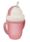 Canpol babies Hrníček se silikonovou slámkou - růžový, 210 ml
