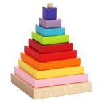 CUBIKA Barevná pyramida - dřevěná skládačka 9 dílů
