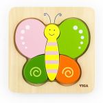 Dřevěné puzzle pro nejmenší Viga Motýl 40405