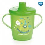 Nevylévací hrníček  Canpol Babies Anywayup TOYS - zelený, 250 ml