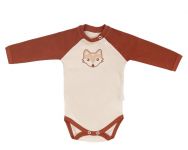 Mamatti Kojenecké body dlouhý rukáv, Baby Fox - béžová/hnědá