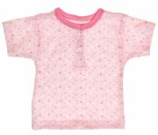 MBaby Bavlněné Polo tričko s krátkým rukávem vel. 86 Hvězdičky - růžové