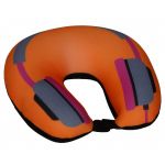 Cestovní polštář podkova oranžová - sluchátka Modom