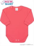 Kojenecké body s dlouhým rukávem 56 New Baby tmavě růžové Skladem u nás 