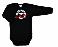 Baby Dejna Body ROCK STAR BABY dlouhý rukáv - černé, vel. 86
