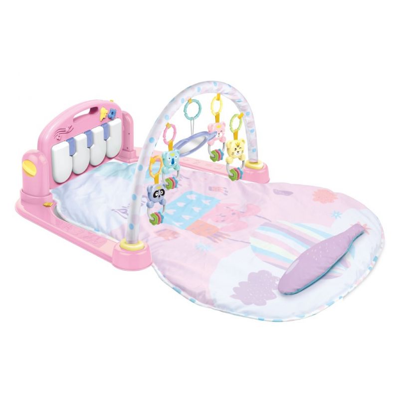 Hrací deka s piánkem Baby Mix růžová 38651