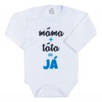 Body s potiskem New Baby máma plus táta rovná se JÁ 27029