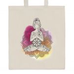 Bavlněná nákupní taška přírodní s potiskem New Baby Mandala 35963
