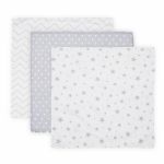 Extra měkké mušelínové plenky Lorelli set 3ks 80x80 CM TRIO GREY MIX