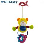 Euro Baby Plyšová hračka s klipem a chrastítkem  - Medvídek
