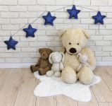 Ozdobná girlanda z eko kůže Baby Nellys Hvězdičky - granátové