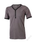 Pánské triko James & Nicholson Men's Henley- T Contrast vel. L Skladem u nás 