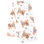 Flanelová plena s potiskem New Baby bílá Cute Teddy 45366
