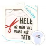 Body s potiskem New Baby Více vlasů než taťka - dárkové balení 47660