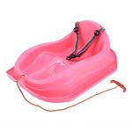 Plastové sáňky s opěradlem Baby Mix MINI růžové 49274