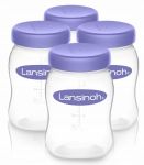 Plastové lahvičky bez dudlíku Lansinoh - 160 ml - 4ks