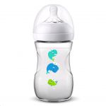 Kojenecká láhev Avent Natural 260 ml bílá velryba 38519