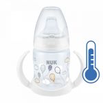 Kojenecká láhev na učení NUK s kontrolou teploty 150 ml bílá 50374