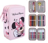 Školní penál třípatrový s náplní Minnie Mouse Skladem u nás