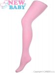 Dětské bavlněné punčocháče 3D New Baby světle růžové s puntíky 31036